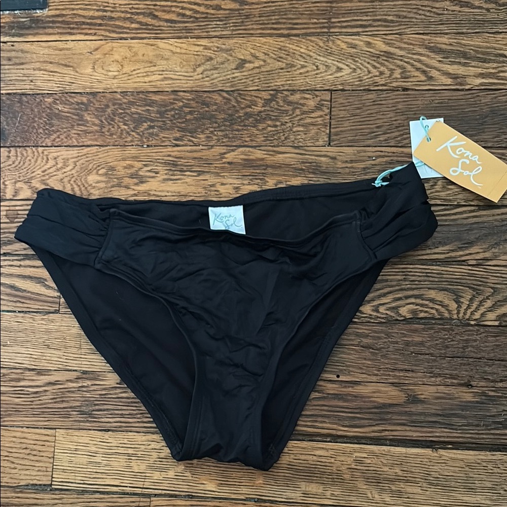 Kona Sol Elegant Black Swim Bottom